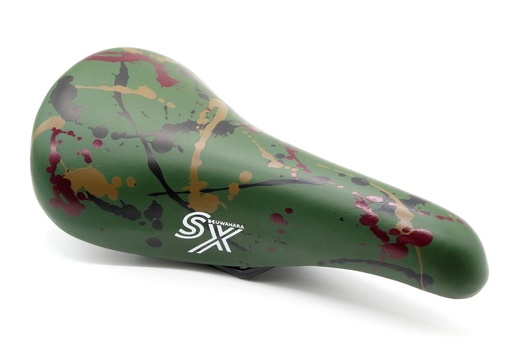 KUWAHARA SX SADDLE SPLATTER (OLIVE DRAB) – BICYCLE STUDIO MOVEMENT
