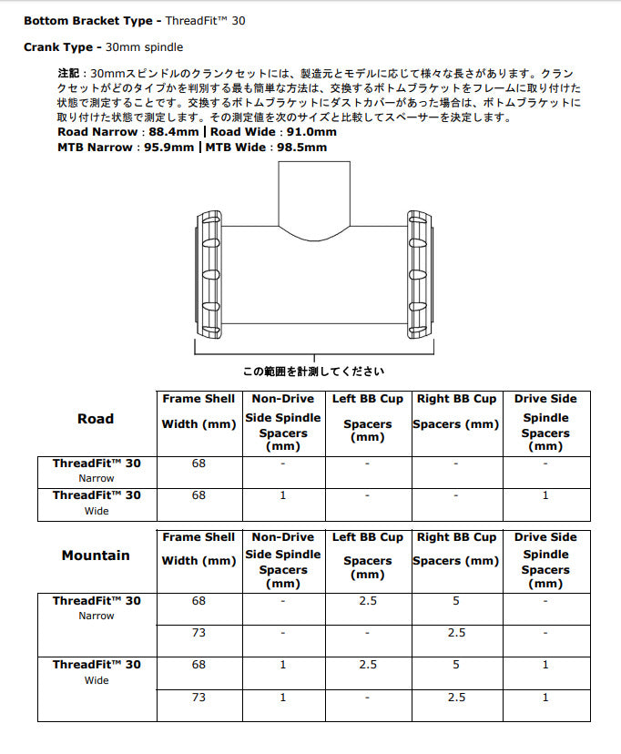 CHRIS KING BB Fit Kit for 30mm Cranks #3 – BICYCLE STUDIO MOVEMENT