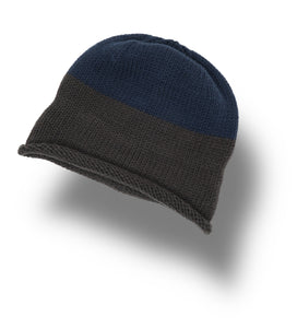 Merino Roll Cap (Dark chocolate in Midnight)