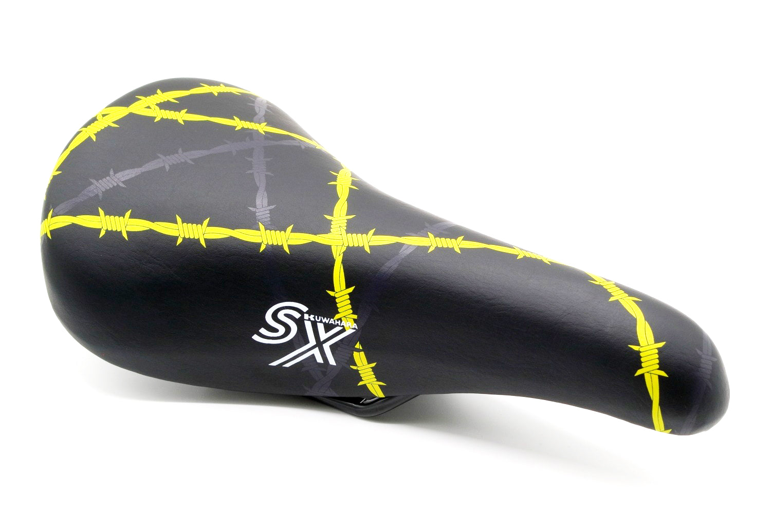 KUWAHARA SX SADDLE BARBED WIRE (BLACK/YELLOW） – BICYCLE STUDIO