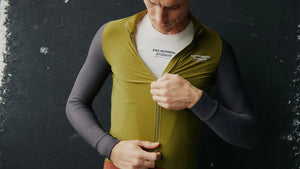 Men's Mechanism Long Sleeve Jersey (Deep Grey/Green)