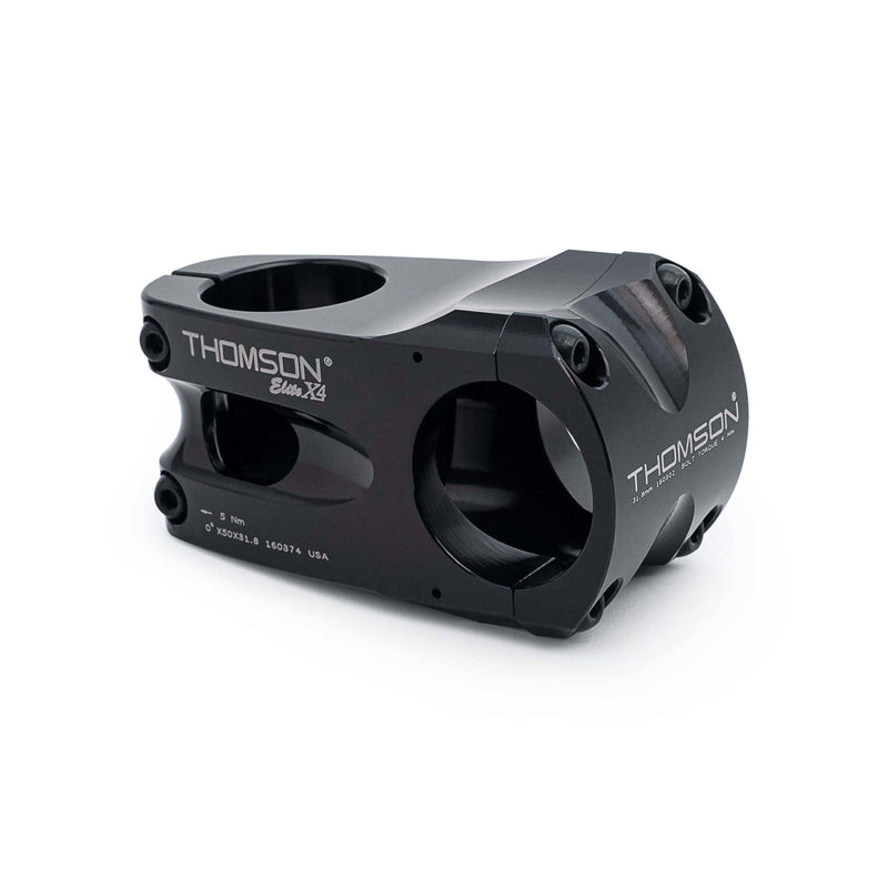 THOMSON* elite x4 stem 0° ブラック 100mm Thomson Elite X4 Mountain Stem - 100mm, 31.8 Clamp, +/-0, 1