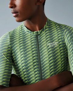 Men's SOLITUDE JERSEY (DARK MOSS / LIME GREEN)